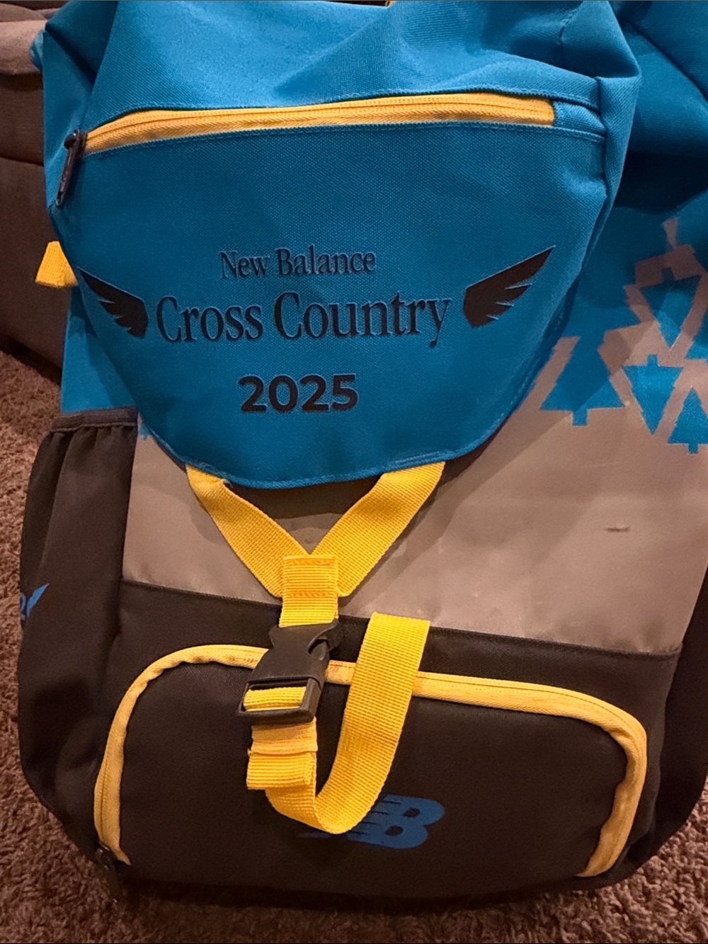 New Balance Teal, Yellow & Gray Cross Country Backpack